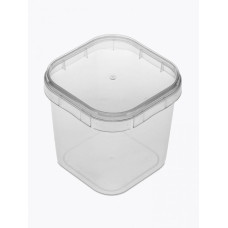 6766 - POTE QUADRADO COM TAMPA 220ML PLASTILÂNIA COM 10