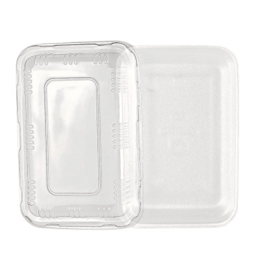 3873 - TAMPA PLÁSTICA PRATICPACK BANDEJA ISOPOR 2 COM 200