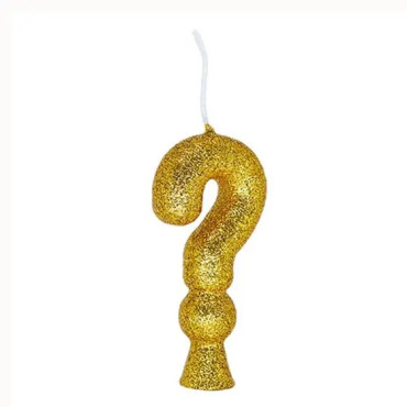 VELA CHICK GLITER DOURADO INTERROGAÇÃO - 7400 
