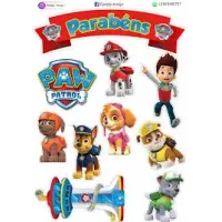 10518 - TOPPER TOPO PARA BOLO PATRULHA CANINA