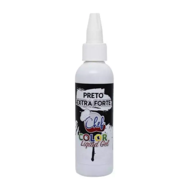 12561 - CORANTE COLOR LIQUID GEL EXTRA FORTE PRETO 60G ICEBERG CHEF
