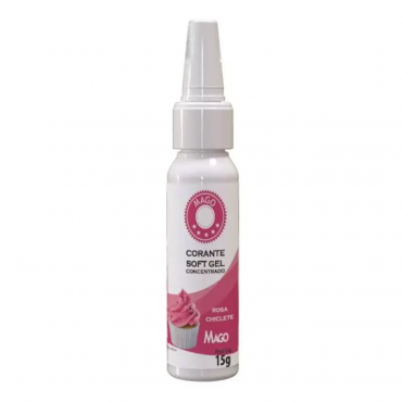 11832 - CORANTE SOFT GEL ROSA CHICLETE 15G MAGO