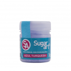 PÓ PARA DECORAÇÃO AZUL TURQUESA 3G SUGAR ART -9026  