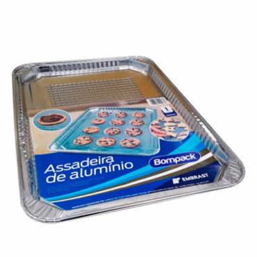 ASSADEIRA DESCARTÁVEL RETANGULAR 1,25L BOMPACK -8148  