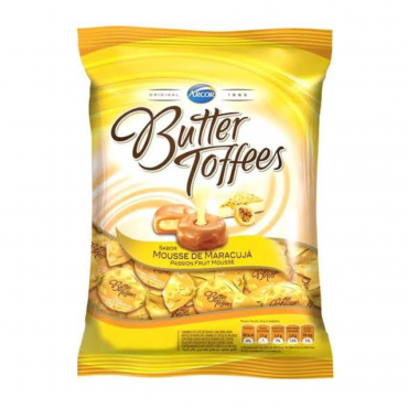 7742 - BALA BUTTER TOFFEES MOUSSE DE MARACUJÁ 500G ARCOR