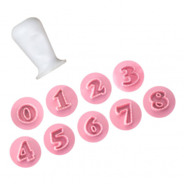 10236 - KIT CARIMBOS NÚMEROS ROSA BLUE STAR