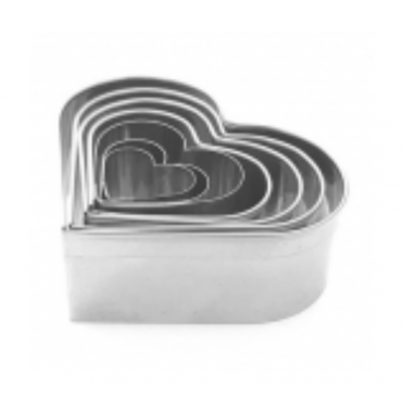  JOGO CORTADOR INOX CORAÇÃO 7 PEÇAS DONA LELLA -11521 