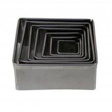  JOGO CORTADOR INOX QUADRADO LISO 7 PEÇAS DONA LELLA -9395 