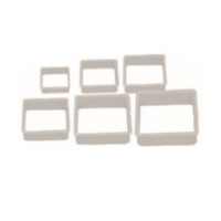 9396 - JOGO CORTADOR DE PLÁSTICO QUADRADO 6 PEÇAS DONA LELLA