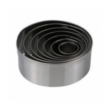 9397 - JOGO CORTADOR INOX REDONDO LISO 7 PEÇAS DONA LELLA