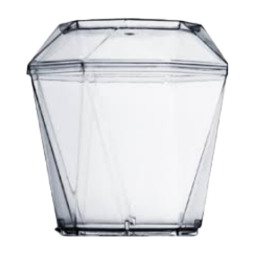 0567 - COPO ACRÍLICO DIAMANTE COM TAMPA PLASTILÂNIA COM 10