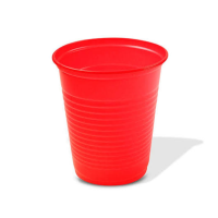 3132 - COPO DESCARTÁVEL VERMELHO 200ML TRIKTRIK COM 50