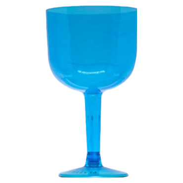 8767 - TAÇA ACRÍLICA GIN PIT 500 AZUL PLASTILÂNIA COM 4