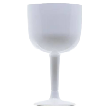 8768 - TAÇA ACRÍLICA GIN PIT 500 BRANCA PLASTILÂNIA COM 4