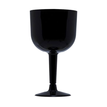 8772 - TAÇA ACRÍLICA GIN PIT 500 PRETA PLASTILÂNIA COM 4