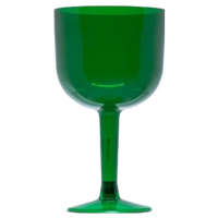 8774 - TAÇA ACRÍLICA GIN PIT 500 VERDE PLASTILÂNIA COM 4