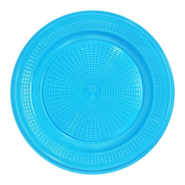 12686 - PRATO REDONDO PARA BOLO AZUL CLARO TRIKTRIK COM 10