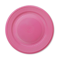12696 - PRATO REDONDO PARA BOLO ROSA TRIKTRIK COM 10