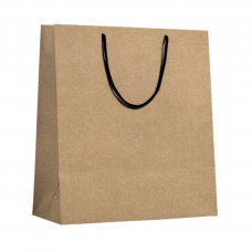 10400 - SACOLA PAPEL KRAFT 26X18X21CM MARROM COM 10