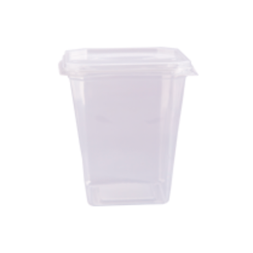 6606- POTE QUADRADO COM TAMPA 350ML PRAFESTA  COM 240