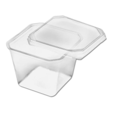 POTE QUADRADO COM TAMPA 250ML PRAFESTA COM 20 -3841 