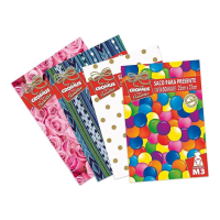 6883 - SACO PEROLIZADO PARA PRESENTE 25X37 SORTIDO CROMUS