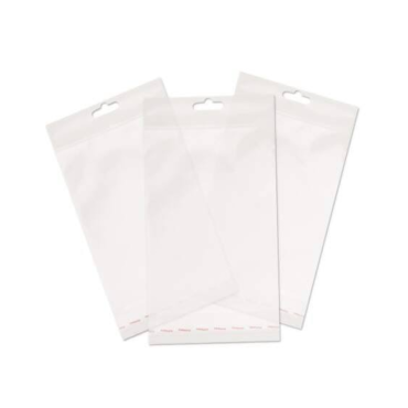 10210 - SACO PP ADESIVADO 12X18CM + 3CM DE ABA COM FURO CROMUS COM 100