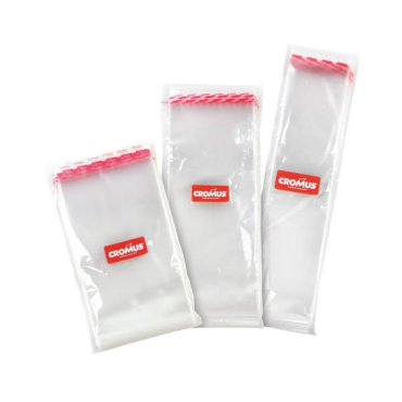 11113 - SACO PP ADESIVADO 8,5X25CM + 4CM DE ABA CROMUS COM 100