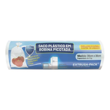 9265 - SACO 30X38CM BOBINA PICOTADA EXTRUSA COM 100 SACOS