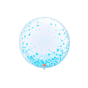 BALÃO BOLHA CONFETTI 24 AZUL SÃO ROQUE -10683 