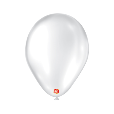 2774 - BALÃO CINTILANTE 7 BRANCO SÃO ROQUE COM 50