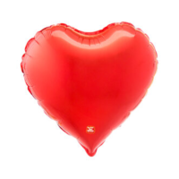 6645 - BALÃO METALIZADO CORAÇÃO 18 VERMELHO SÃO ROQUE