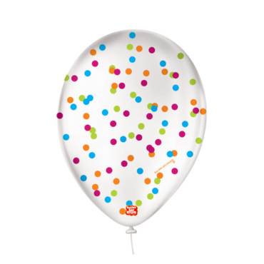 5822 - BALÃO DECORADO CONFETTI 9 SÃO ROQUE COM 25