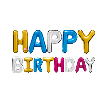 6652 - BALÃO METALIZADO 16 HAPPY BIRTHDAY SÃO ROQUE