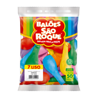 3255 - BALÃO LISO 7 SORTIDO SÃO ROQUE COM 50