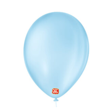 BALÃO LISO 9 AZUL BABY SÃO ROQUE COM 50 -3265 