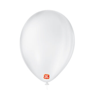 3339 - BALÃO LISO 9 BRANCO POLAR SÃO ROQUE COM 50