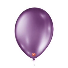 BALÃO METALLIC BALLOONS 9 ROXO SÃO ROQUE COM 25 -12596 