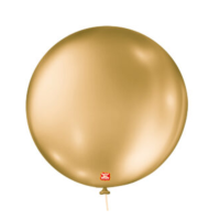 7678 - BALÃO METALLIC BALLOONS 5 DOURADO SÃO ROQUE COM 25