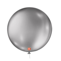 9898 - BALÃO METALLIC BALLOONS 5 PRATEADO SÃO ROQUE COM 25