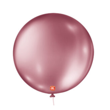  BALÃO METALLIC BALLOONS 5 ROSA SÃO ROQUE COM 25 -7677 