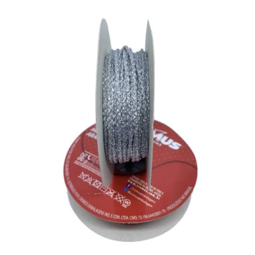 12464 - FIO METALIZADO ARAMADO PRATA 2MMx10M CROMUS