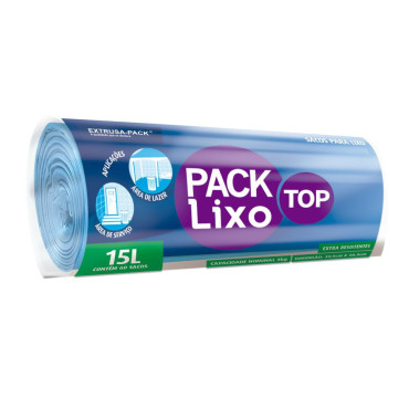 SACOS PARA LIXO 15L AZUL EXTRUSA C/60 - 9244 
