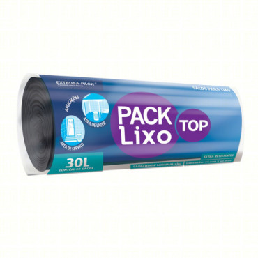 SACOS PARA LIXO 30L PRETO EXTRUSA C/30 - 9248 
