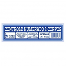 TALÃO CONTROLE NUMERADO 2 CORPOS TAMOIO COM 10 - 4962 