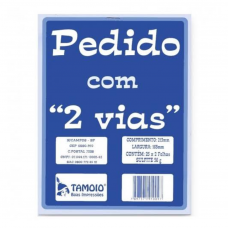 TALÃO PEDIDO PEQUENO 2 VIAS TAMOIO COM 10 - 4963